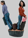 Click to see it big Aimee und York, Holzskulptur